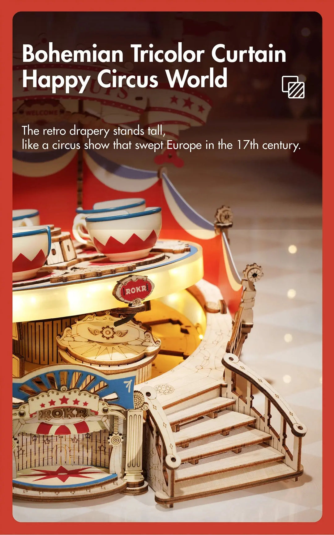 Tilt-A-Whirl The Tea Cup - Model to assemble