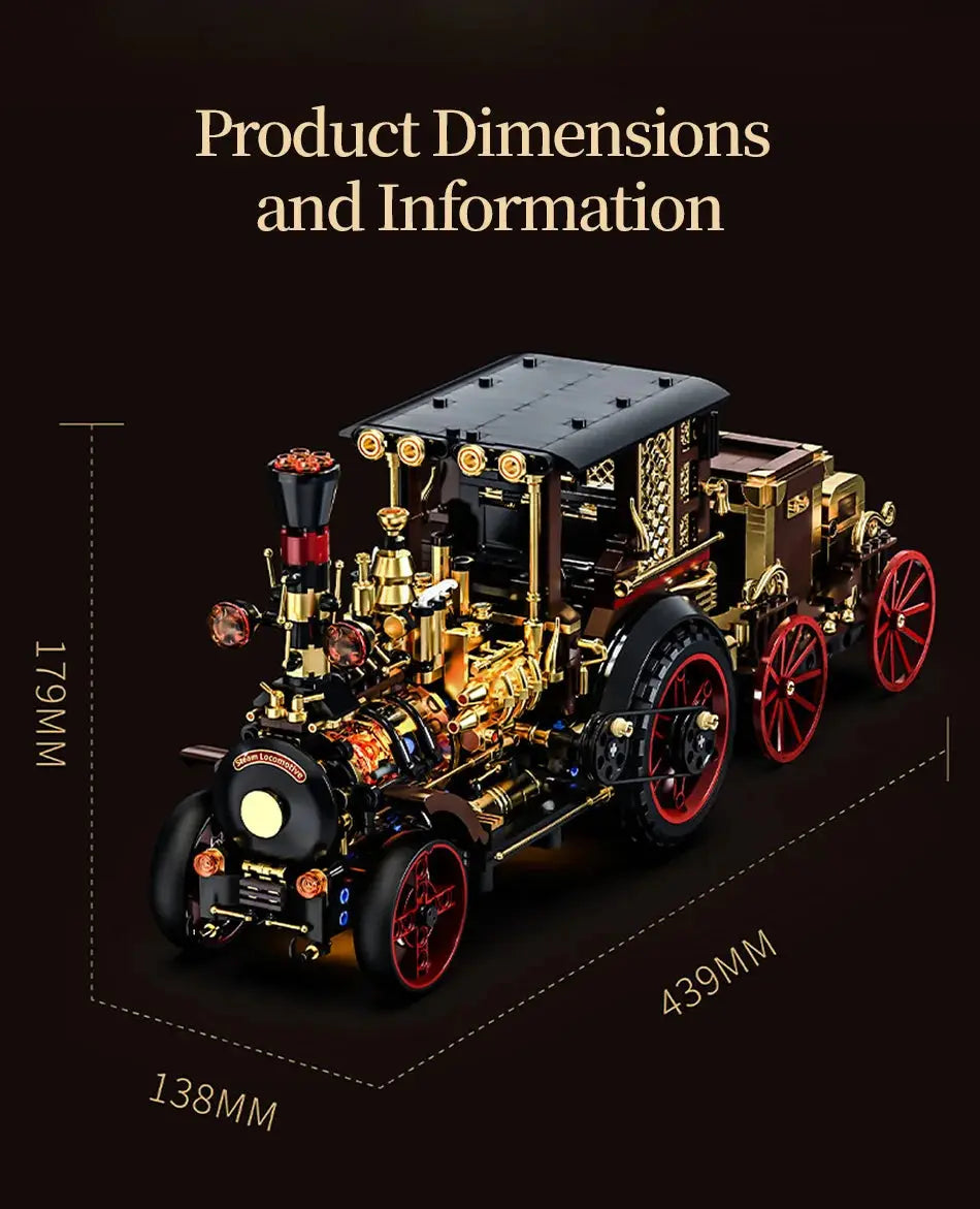 Vintage Mechanical Steam Car - Model to assemble