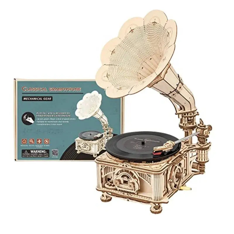 Classic Gramophone Wooden Musical Model Kits - Model to assemble