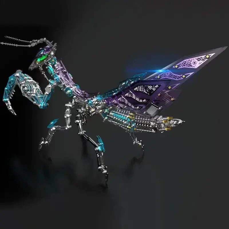 New Mechanical Praying Mantis Metal DIY Punk Praying Mantis Stainless Steel Insect Assembly 3D Puzzle for Adult and Children Model to assemble