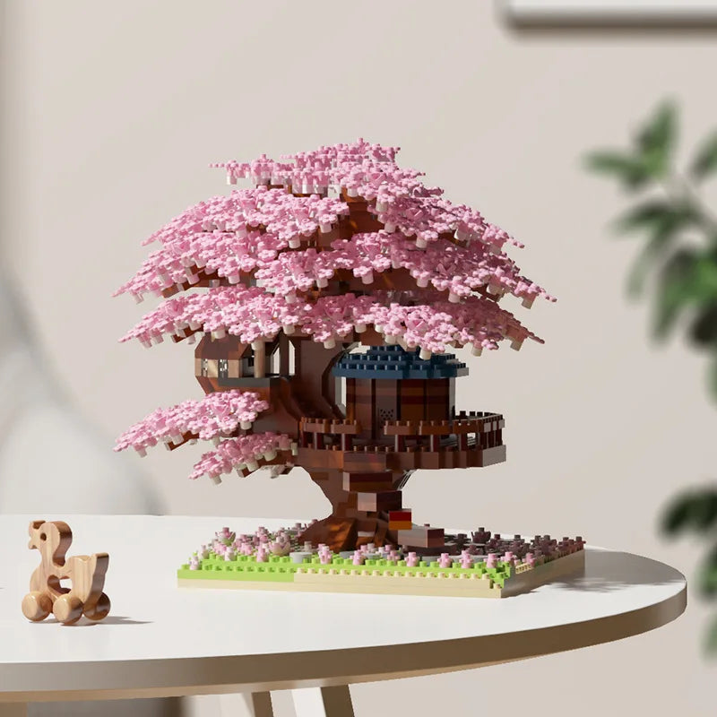 Spring pink cherry tree - Model to assemble