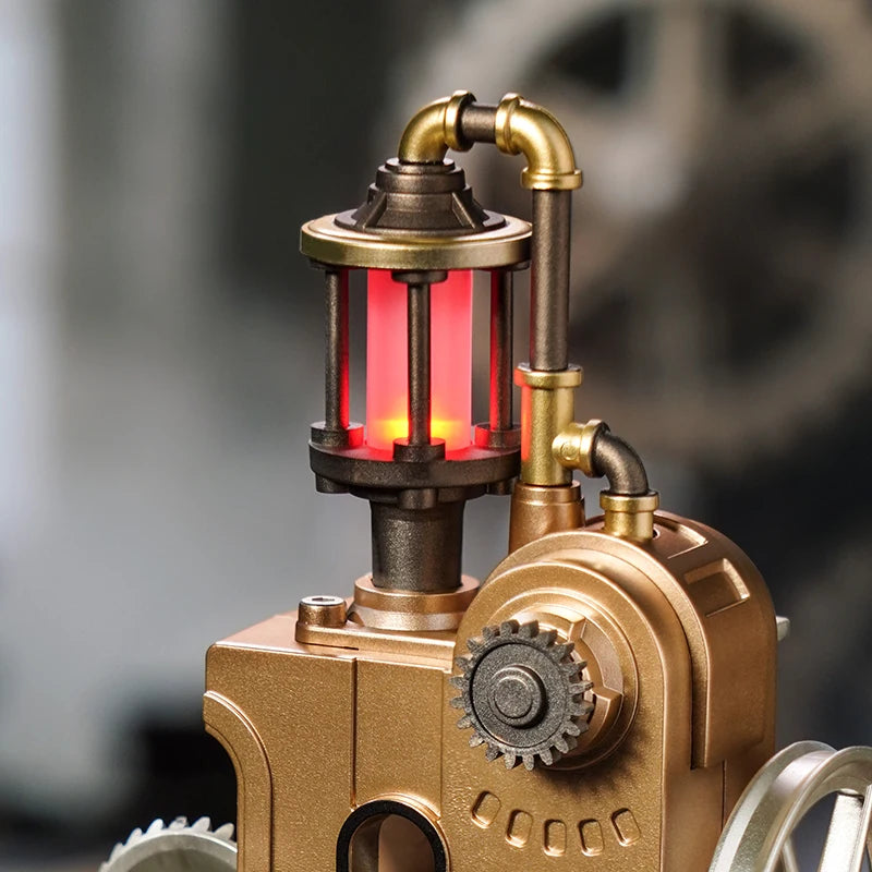 Leonardo Da Vinci's Helicopter Steampunk Mechanical Model with Moving Wing LED Unique - Model to assemble