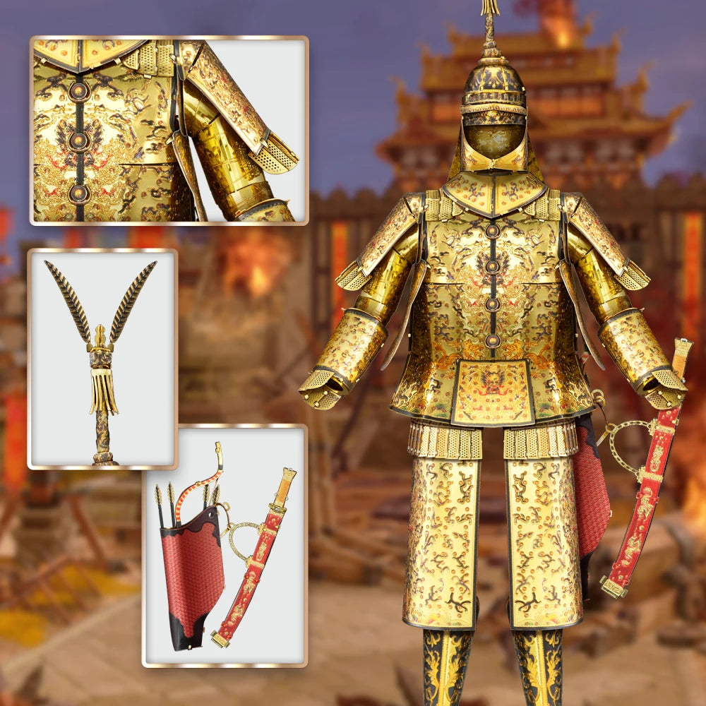 Piececool Model Building Kits a Suit of Armour Kit 3D Metal Puzzles DIY Toys for Adult Jigsaw Collection Birthday Gifts Model to assemble
