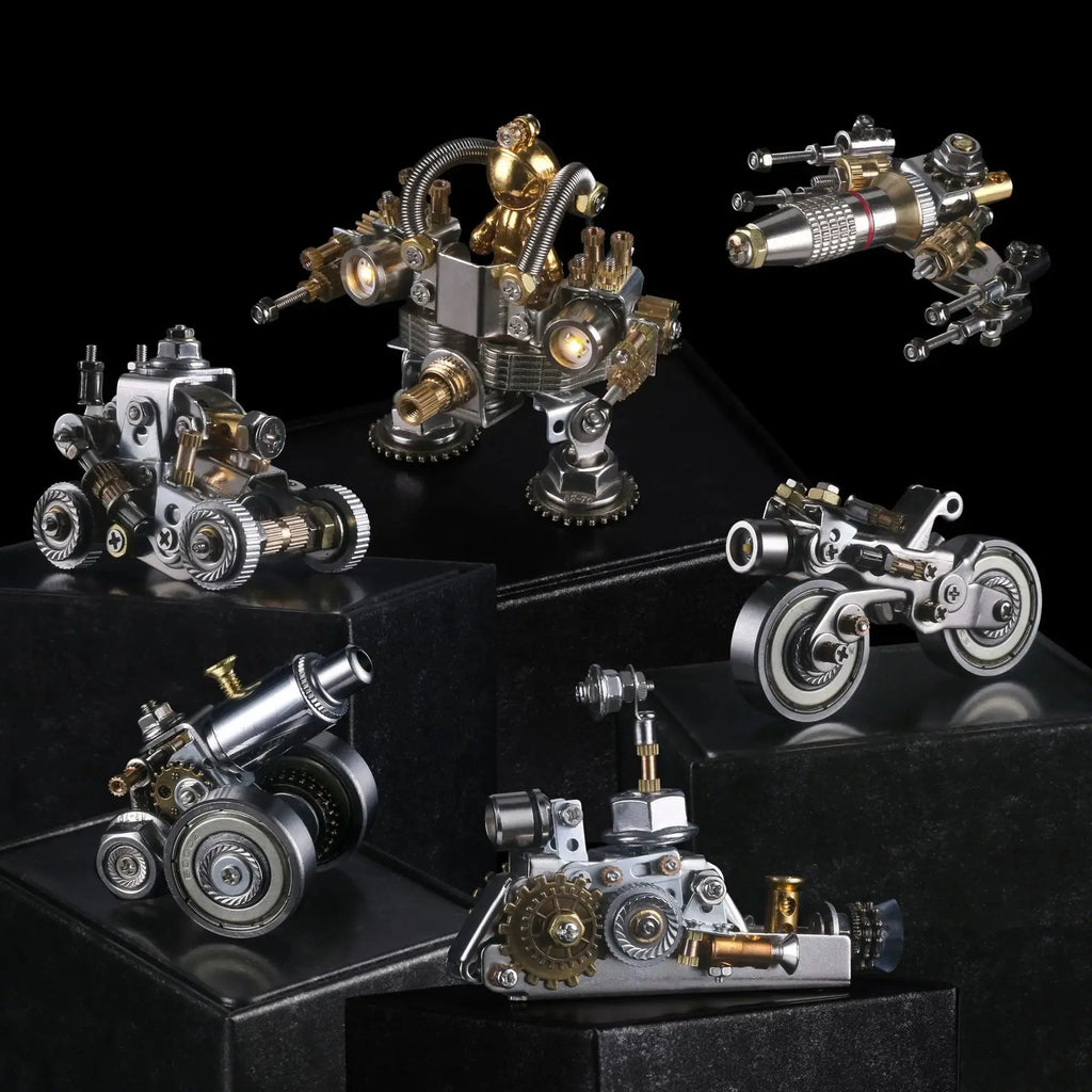 Mechanical Armor 3D Metal Puzzle Kit – DIY Tank, Motorcycle, Cannon & Airship Model Building Set for Adults - Model to assemble