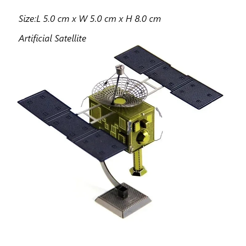 3D Metal Puzzle UFO DIY Handmade Space Exploration Spacecraft Assembly Model Jigsaw Puzzle Toys For Adult Kids Model to assemble