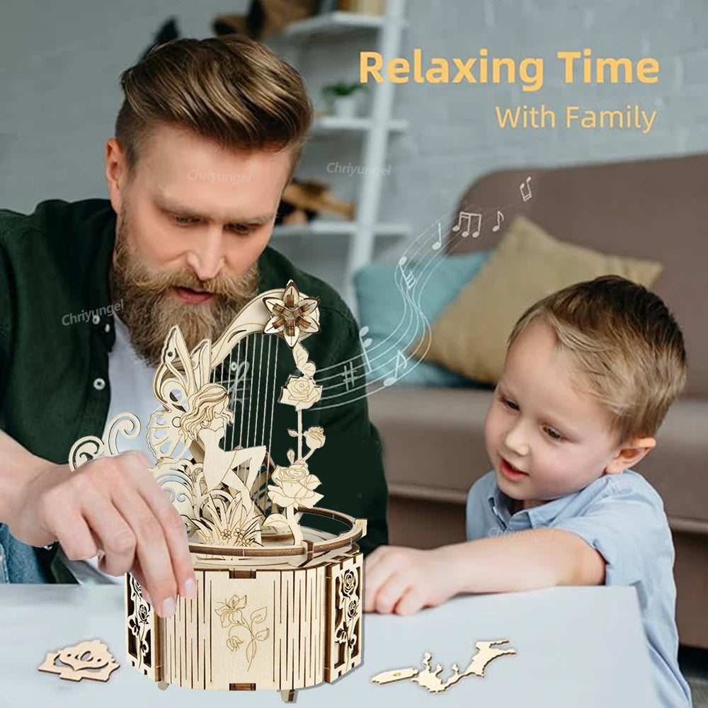 Castle/Fairy Music Box Electric Rotating - Model to assemble