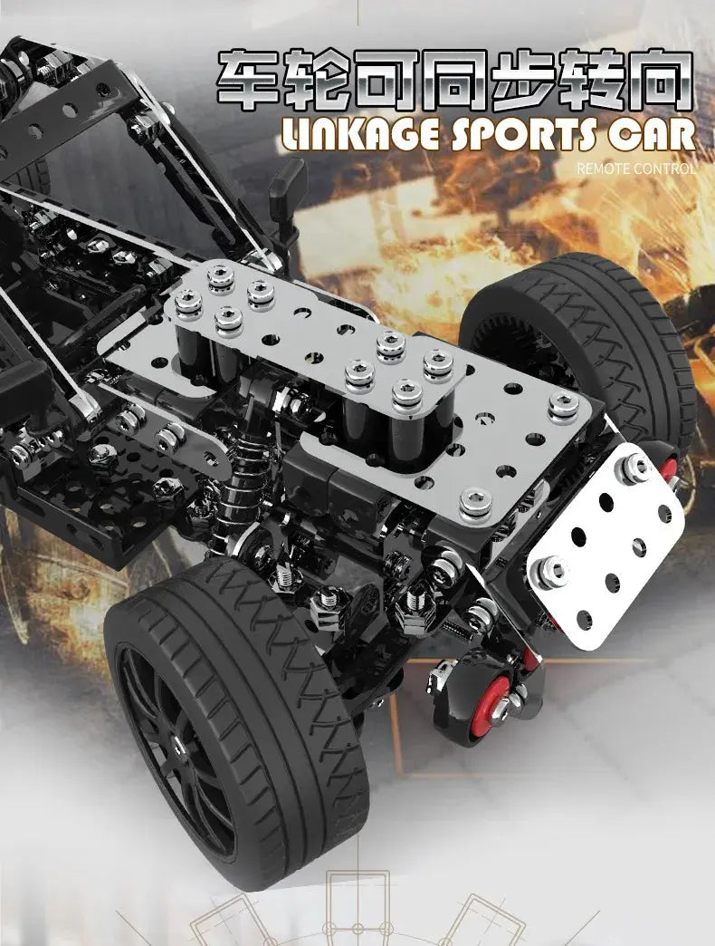 Racing Off-road Vehicle Model Screws And Nuts Disassembly Model to assemble