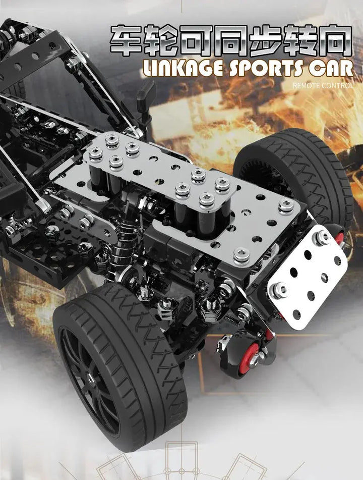Racing Off-road Vehicle Model Screws And Nuts Disassembly Model to assemble
