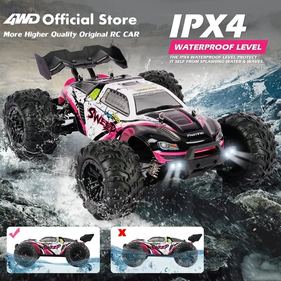 4WD Remote Control Car Off Road 4x4 RC High Speed Buggy Truck Super Brushless 50 or 80KM/H Fast Drift Racing Toy Kids Adults Model to assemble