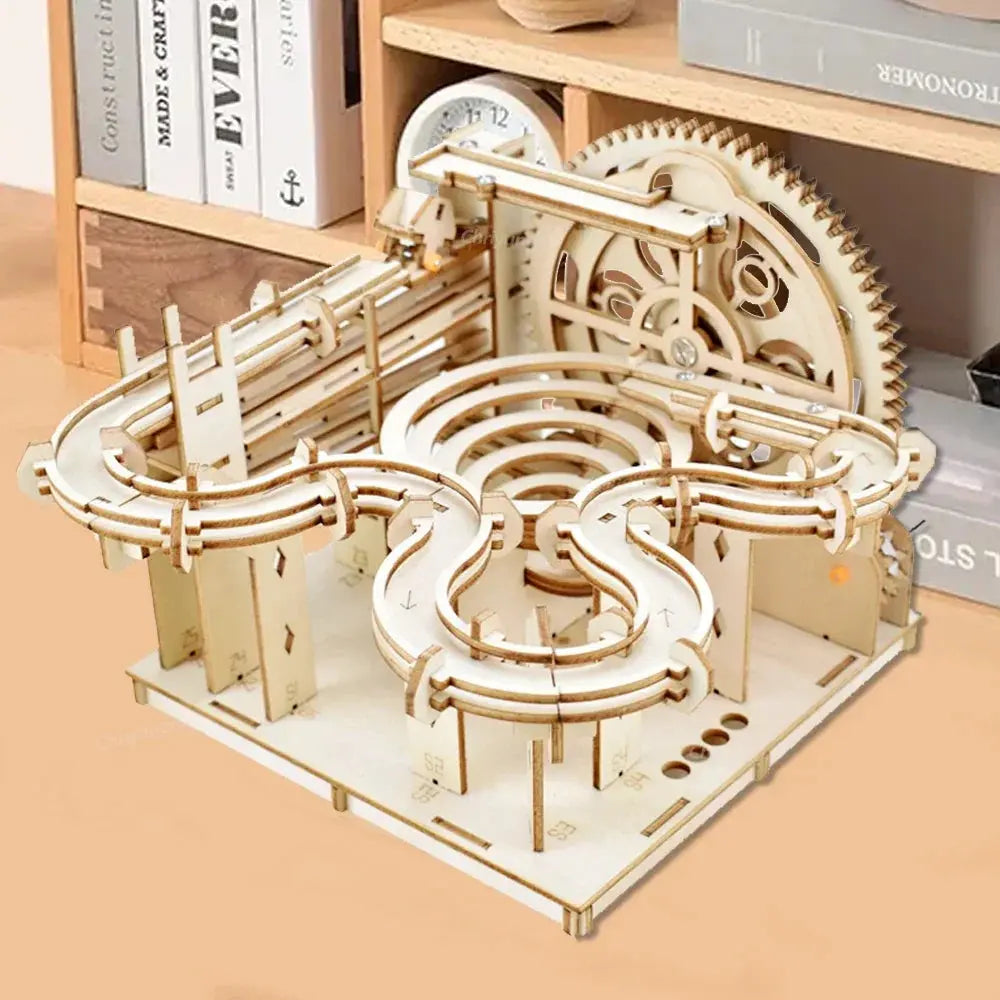 3D Wooden Puzzle DIY Building Kits Mechanical Model Marble Run - Model to assemble