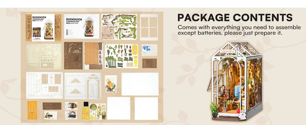 Doll House for Bookshelf - Model to assemble