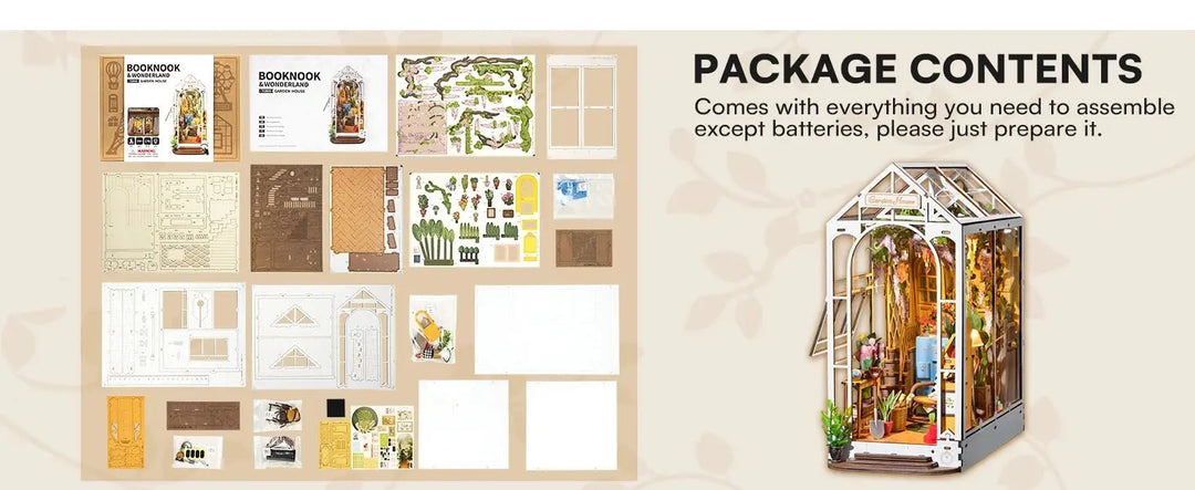 Doll House for Bookshelf - Model to assemble