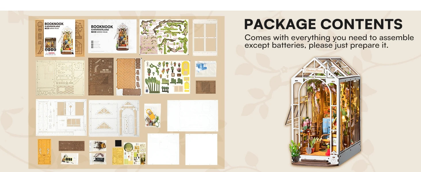 Doll House for Bookshelf - Model to assemble