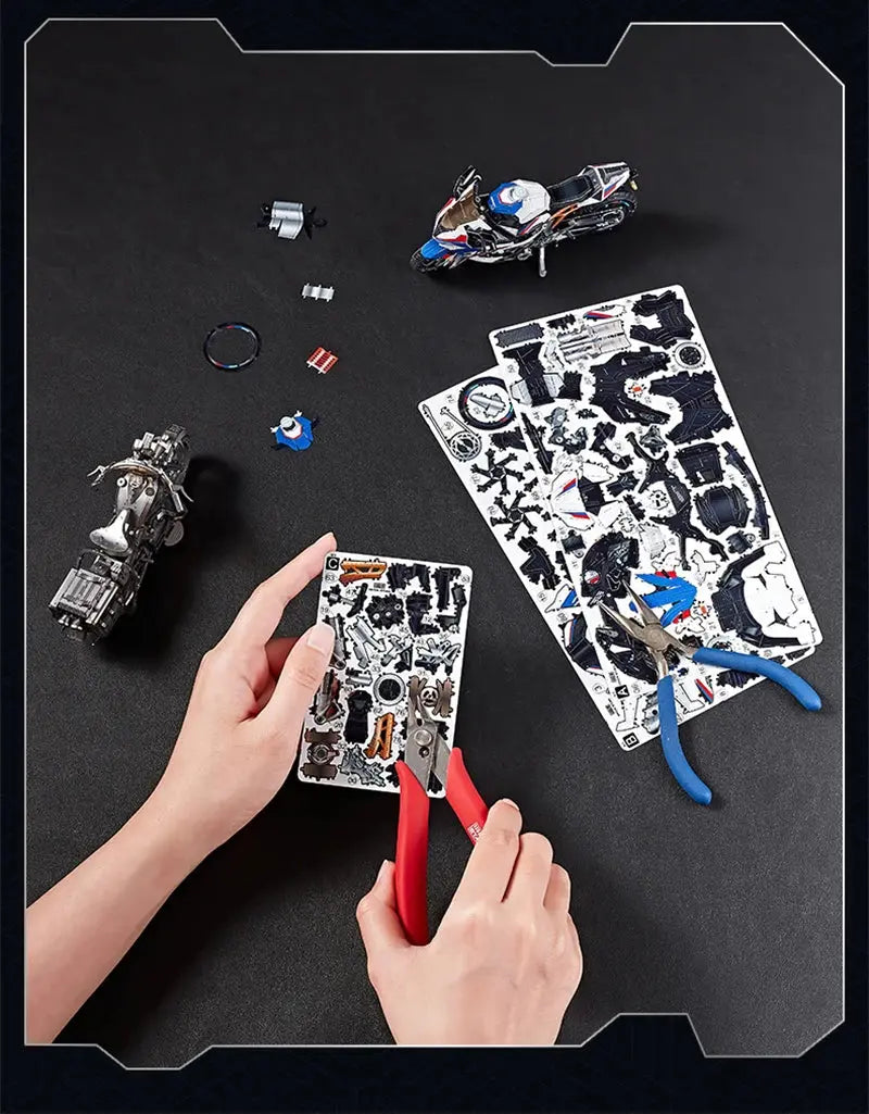 Metal Motorcycle 3D Kits DIY - Model to assemble