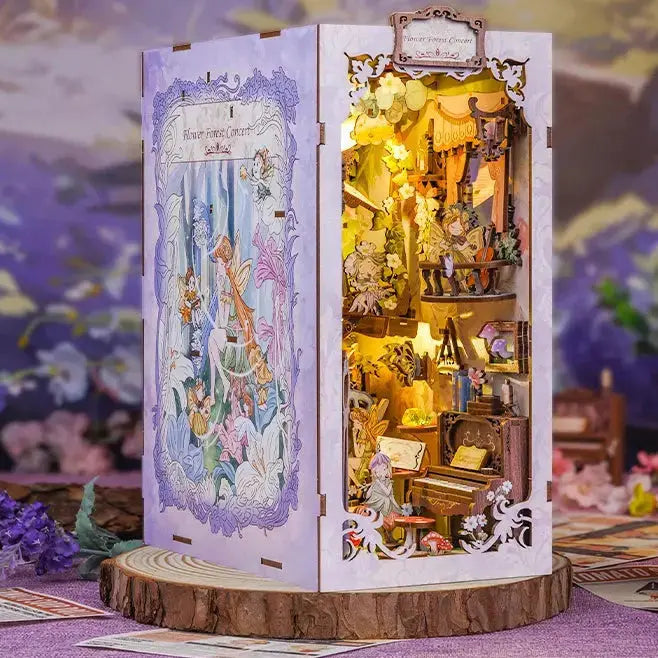 DIY Bookstore Book Nook with Light - Model to assemble