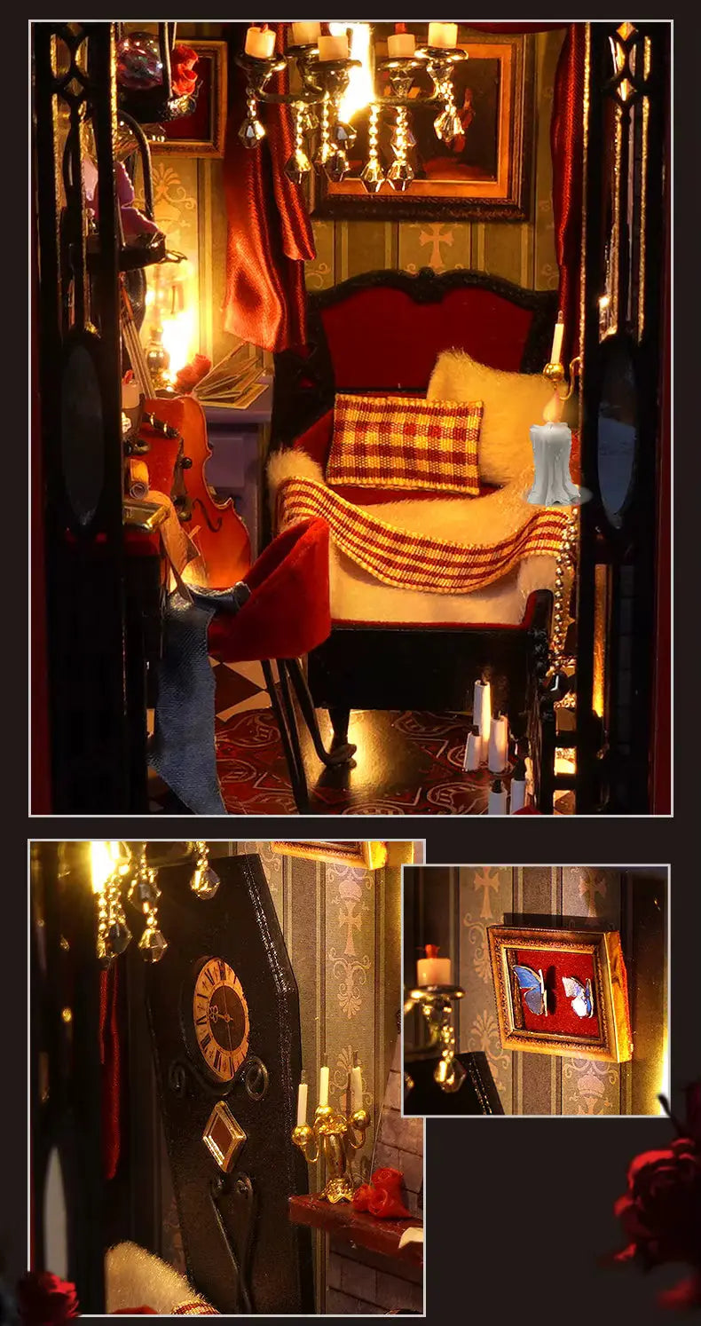 The Dark Gate DIY Book Nook Kit Model to assemble