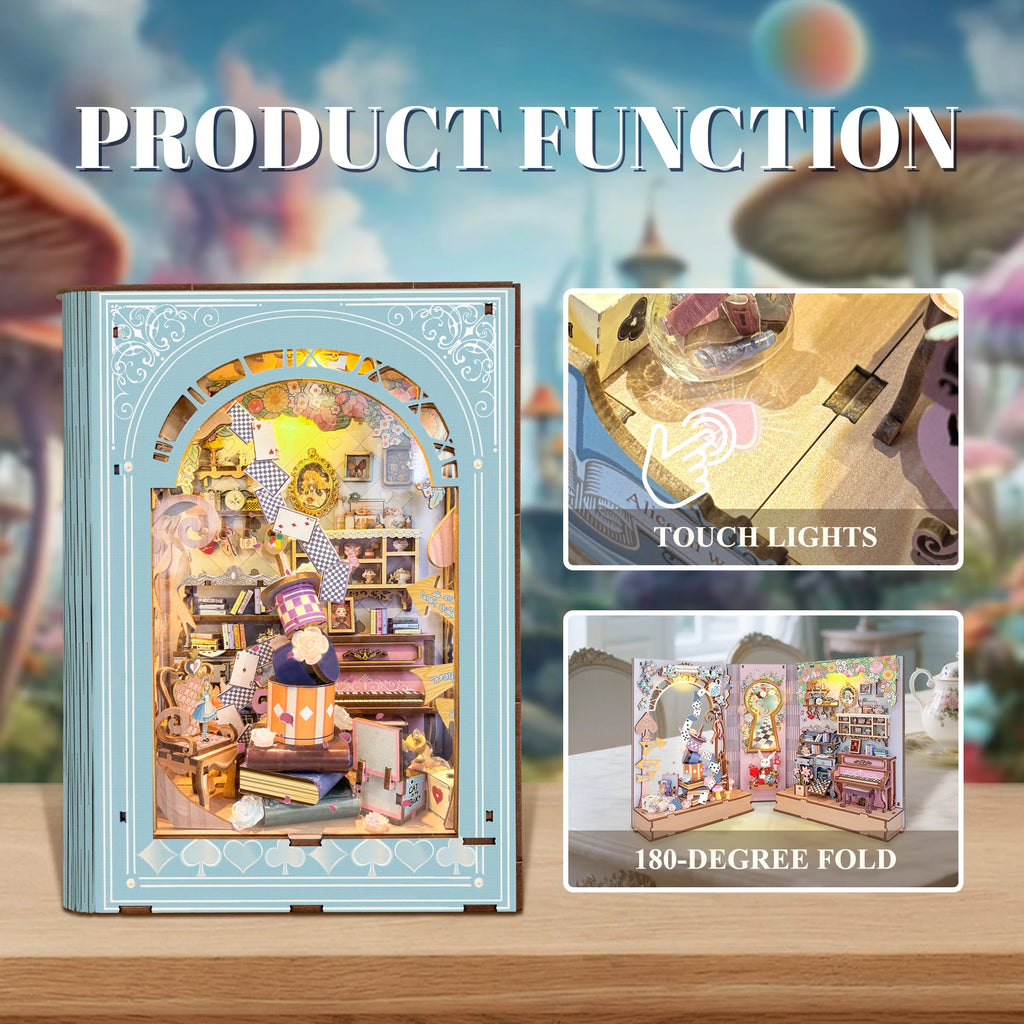 Princess Tea Party Diary Book Nook Shelf Insert - Model to assemble