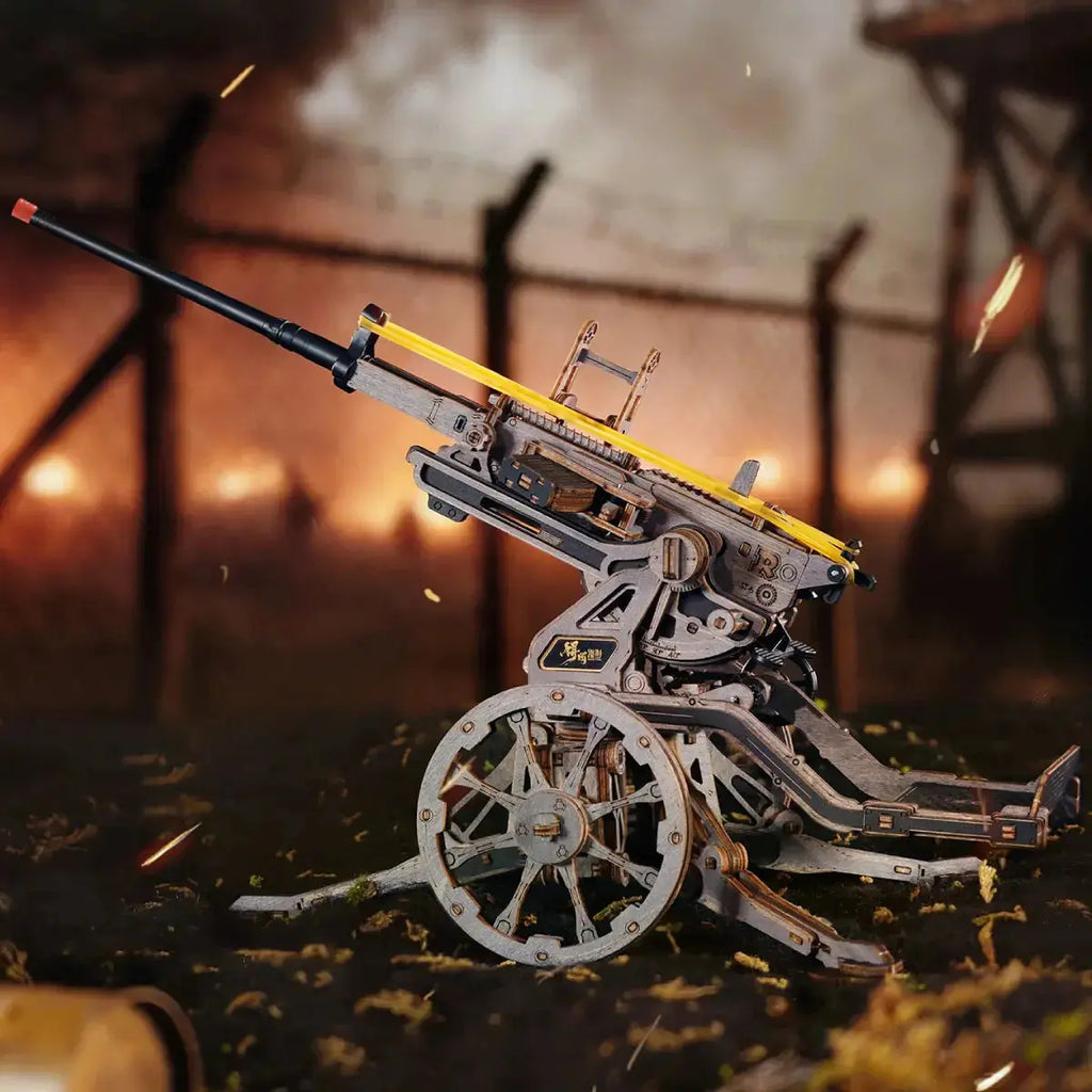 Anti-Aircraft Gun 3D Wooden Puzzle - Model to assemble