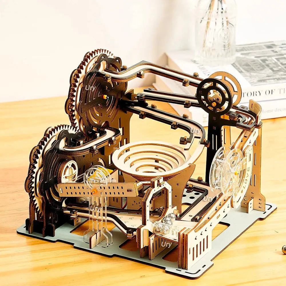Rollercoaster Mechanical Electric/Manual Marble run Model - Model to assemble