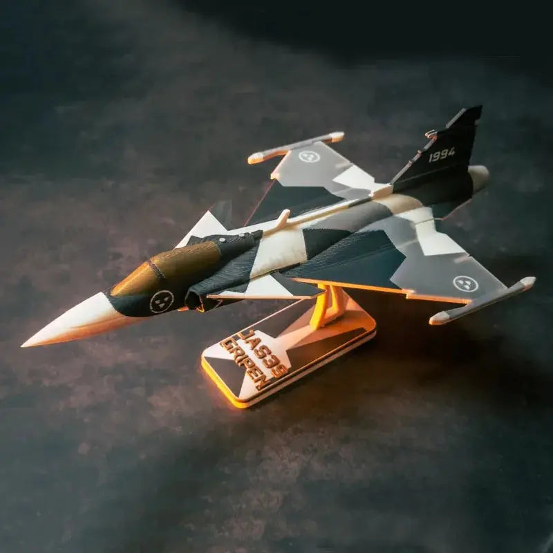 JAS-39 Gripen Fighter Jet Model Kit 1/76 Scale – 4th Generation Multipurpose Aircraft DIY Assembly - Model to assemble