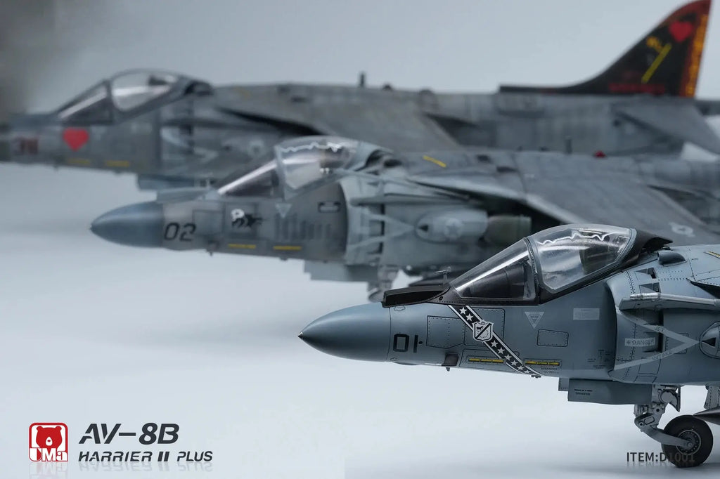 AV-8B Harrier II Plus Attack Aircraft Model Kit 1/48 Scale – USMC Military Jet DIY Assembly - Model to assemble