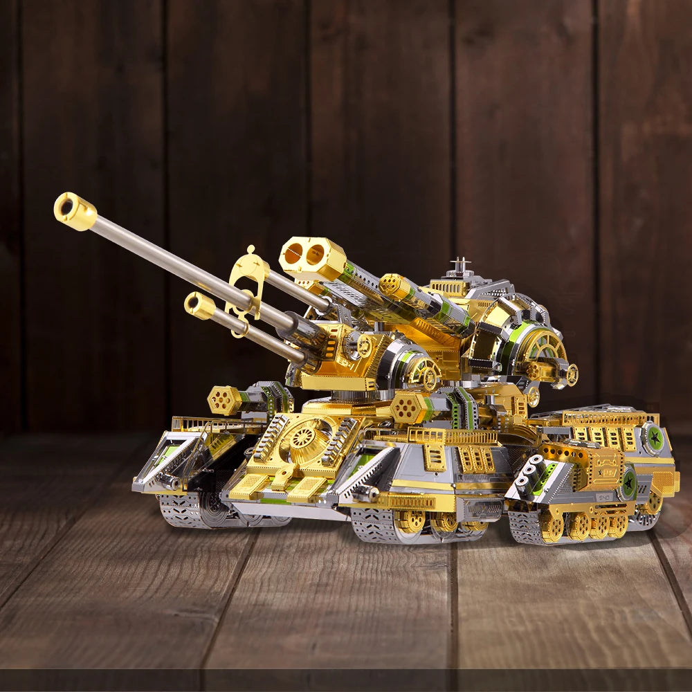 Piececool 3D Metal Puzzle Skynet Spider Superheavy Tank Model Building Kits Assembly DIY Toy for Teens Model to assemble