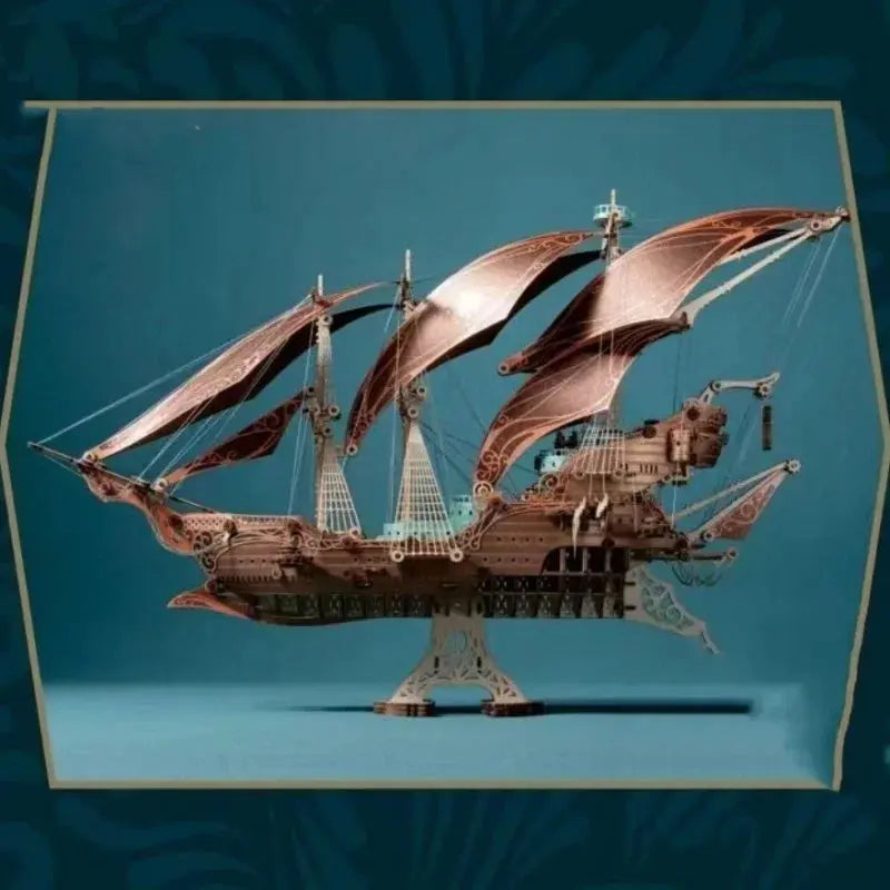Steampunk Mysteries Pirate Ship of Future 3D Wooden Puzzle Kits - Model to assemble