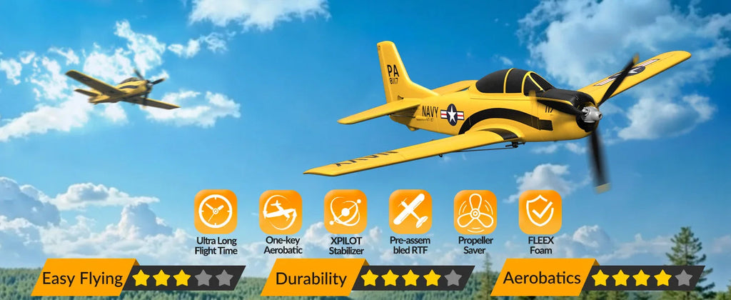 Volantex New Spitfire RC Plane EPP 400mm Wingspan RC Fighter One Key Aerobatic 2.4G 4CH RTF Warbird Plane Model to assemble