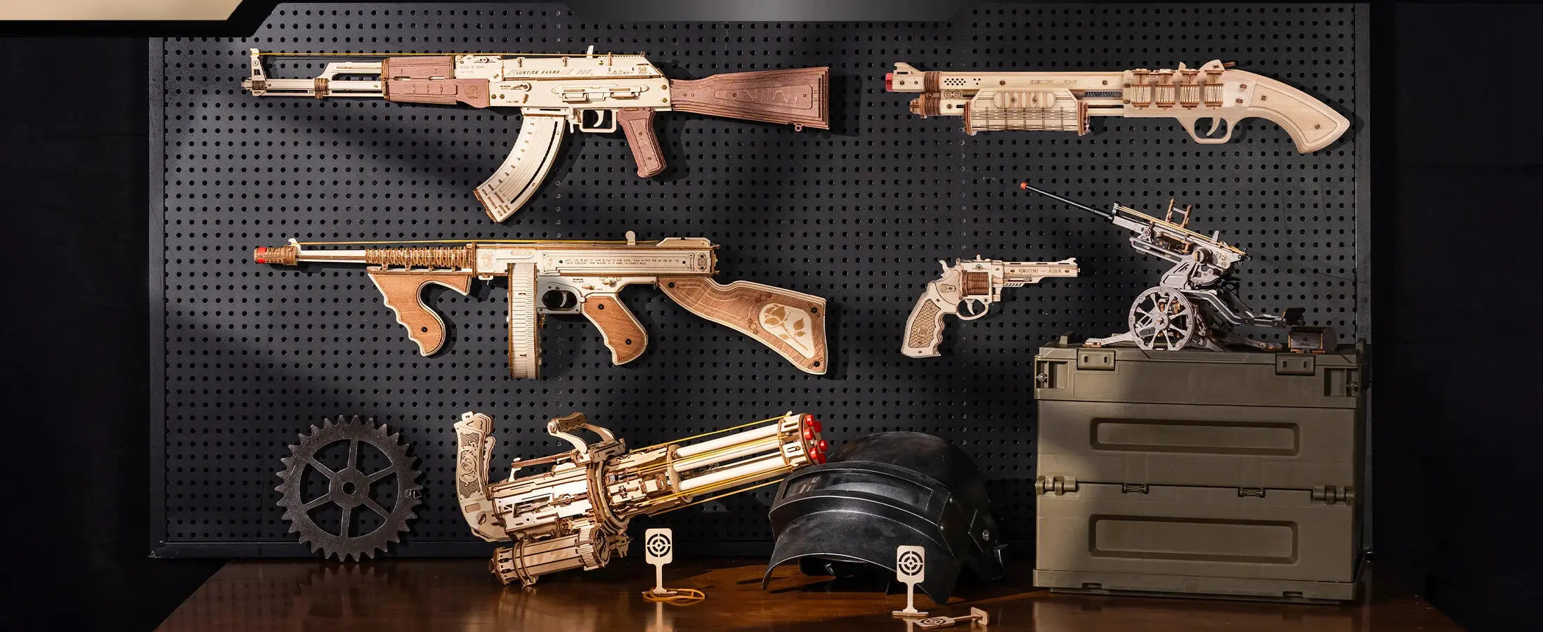 Anti-Aircraft Gun 3D Wooden Puzzle - Model to assemble