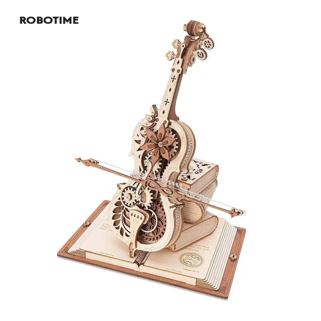 Cello Mechanical Music Box, Moveable Stem - Model to assemble