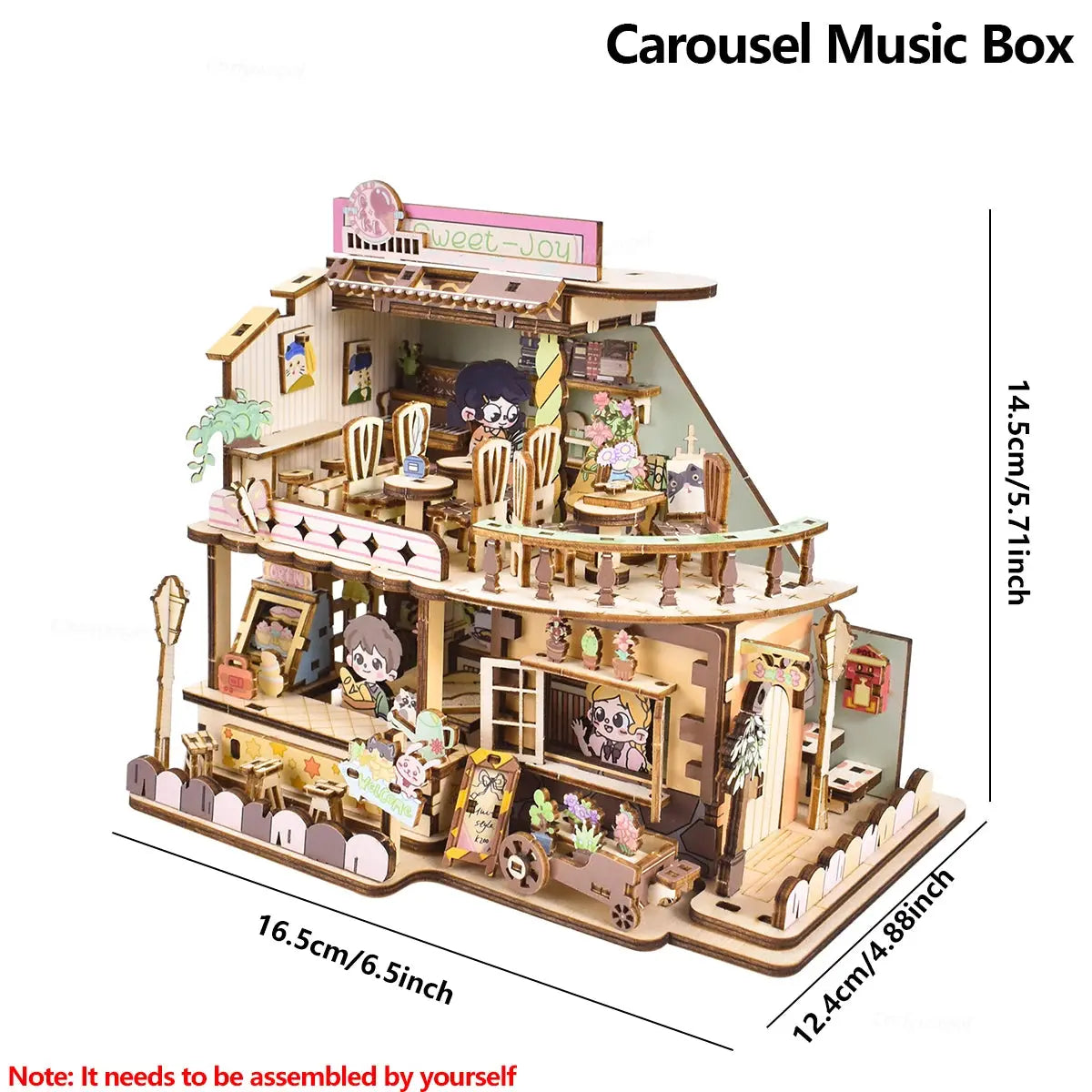 Sweet Shop Miniature House Kit Wooden - Model to assemble