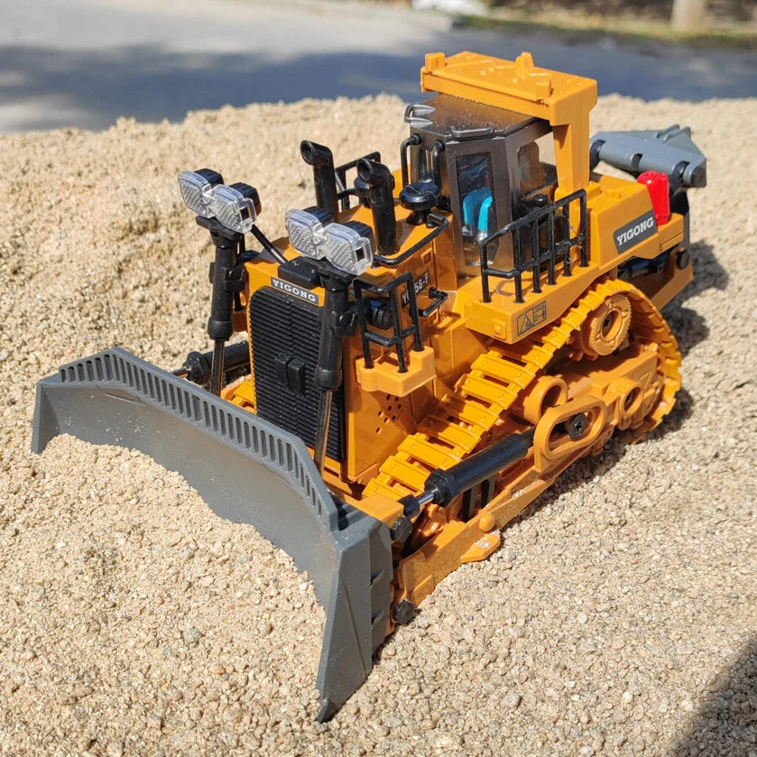 4WD Remote Control Excavator Toy Radio Controlled RC Dump Truck Vehicle Crawler Bulldozer Construction Car Gifts for Kids Boys Model to assemble