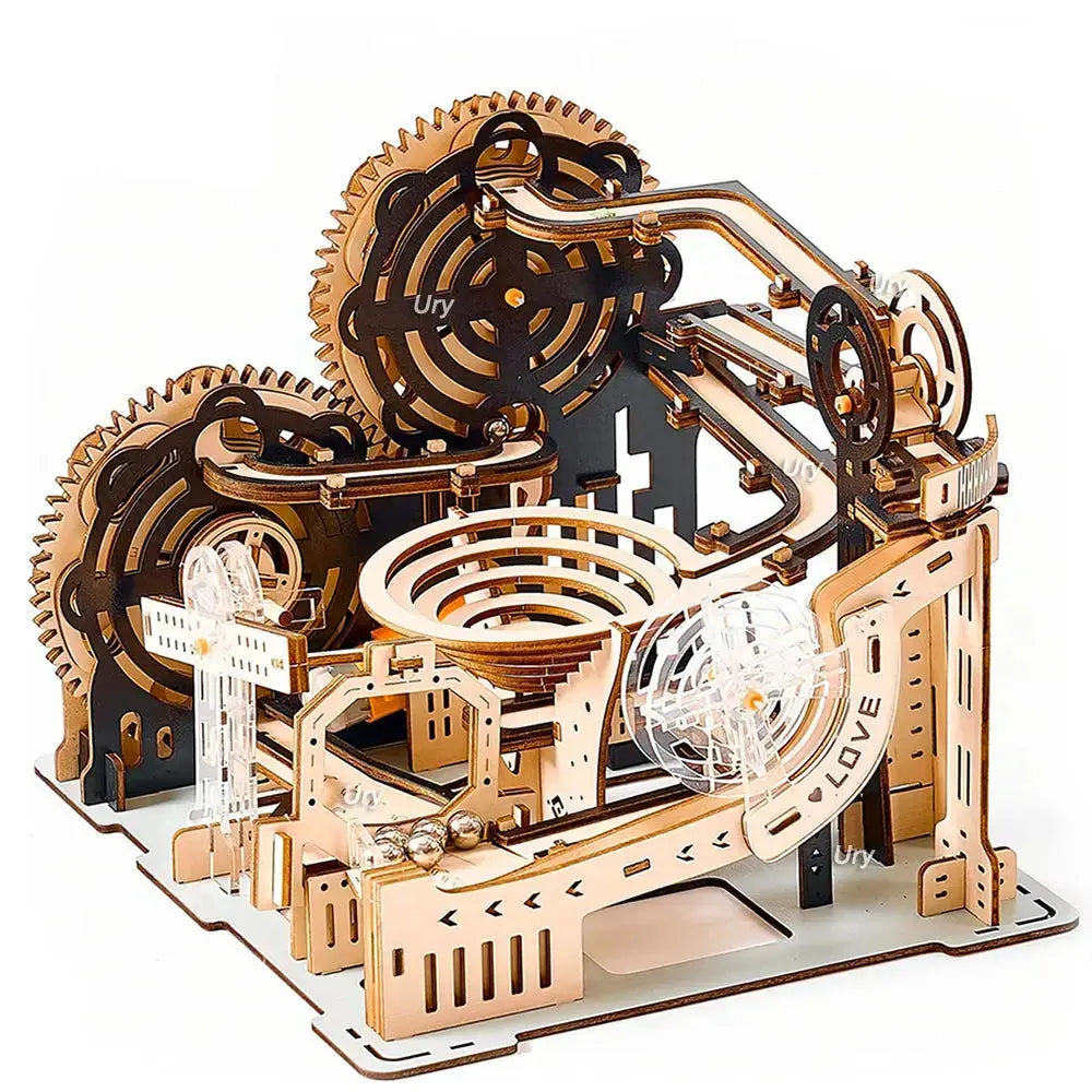 Rollercoaster Mechanical Electric/Manual Marble run Model - Model to assemble