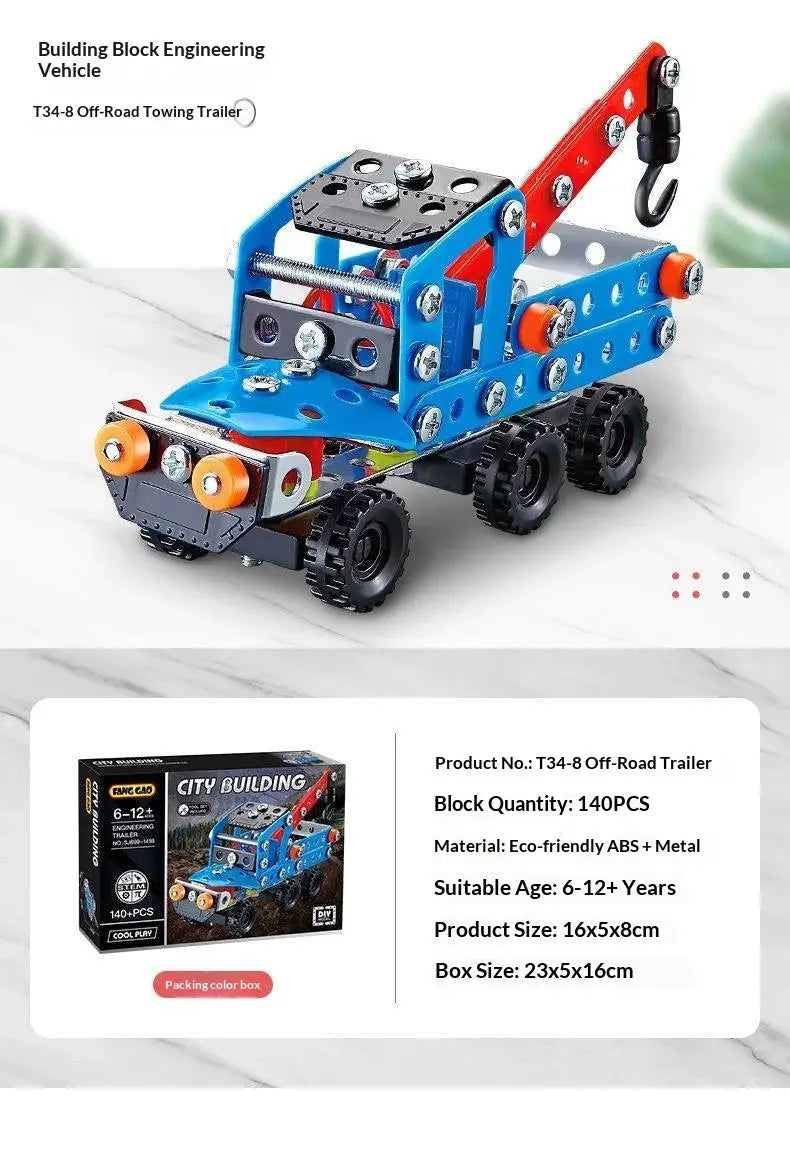 Metal Off-Road Vehicle Building Blocks - Model to assemble
