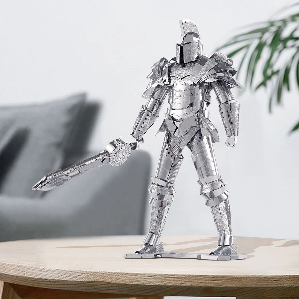 Piececool 3D Metal Puzzle Black Knight DIY Model Kits for Teens Assembly Toy Jigsaw Birthday Valentine's Day Gifts Model to assemble