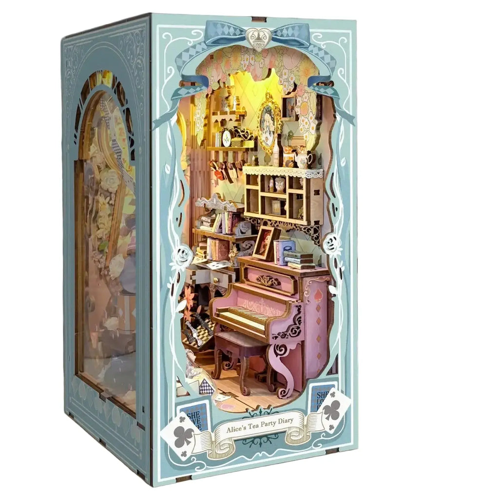 Princess Tea Party Diary Book Nook Shelf Insert