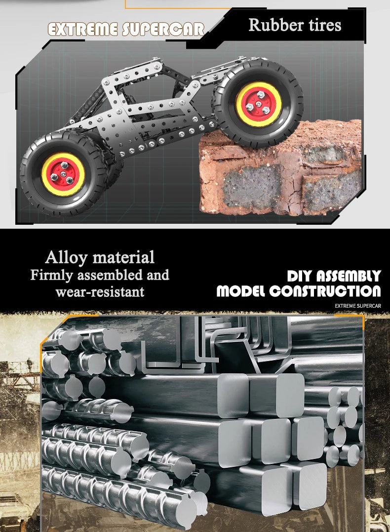 Racing Off-road Vehicle Model Screws And Nuts Disassembly