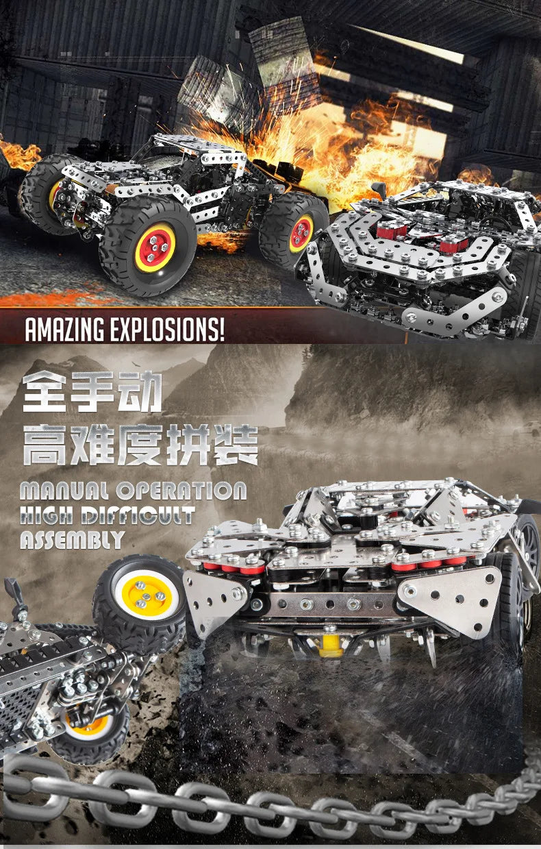 Racing Off-road Vehicle Model Screws And Nuts Disassembly