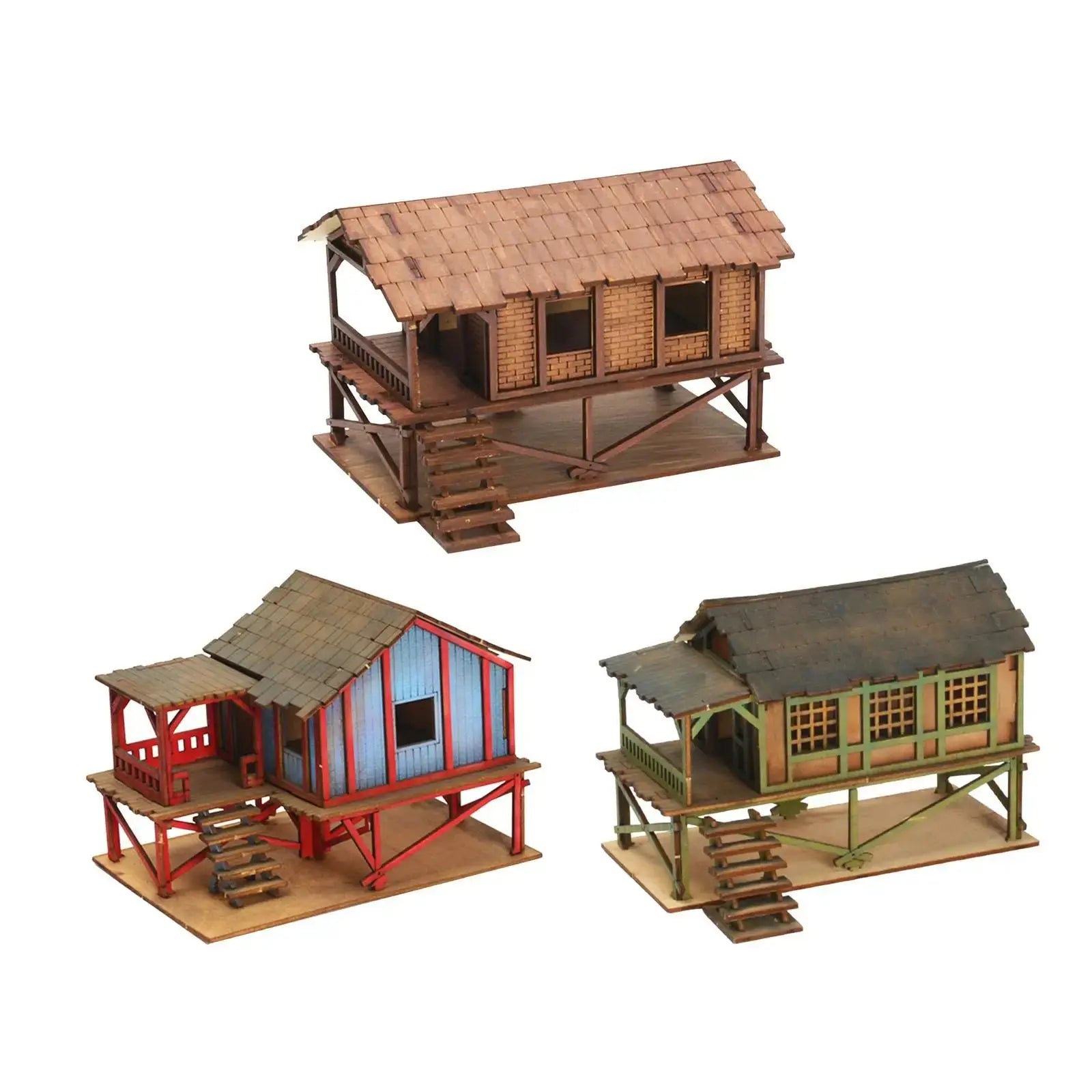 1/72 Models DIY Wooden House Assemble - Model to assemble