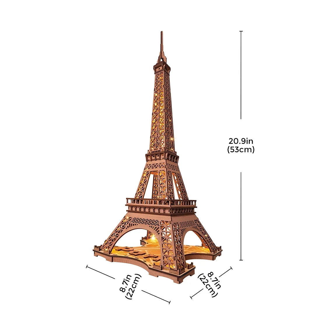 Night of the Eiffel Tower (light string included) - Model to assemble