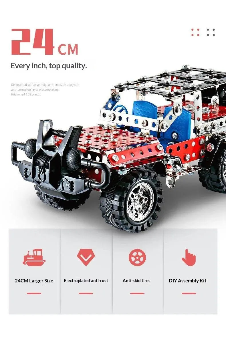 Metal Off-Road Vehicle Building Blocks - Model to assemble
