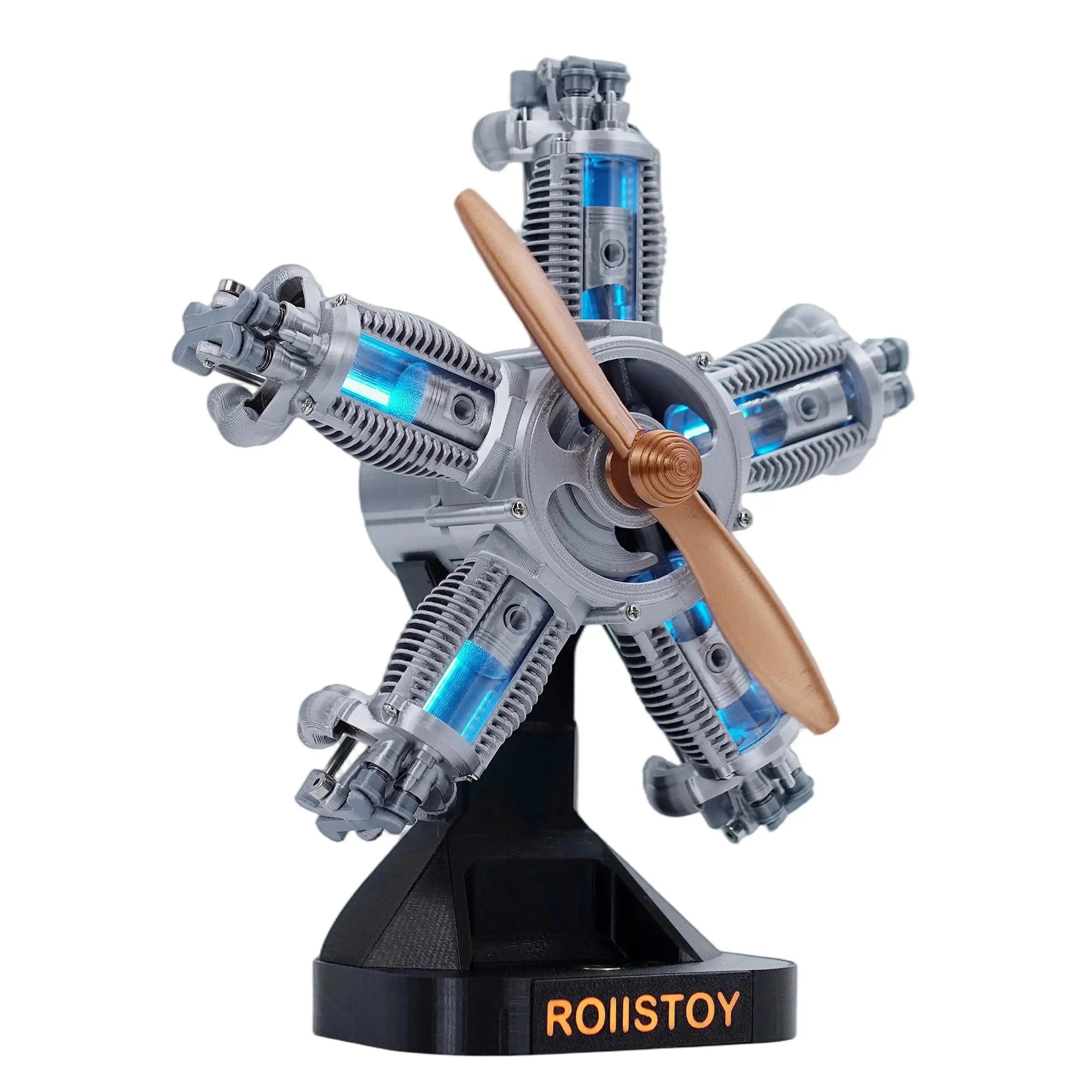 5-Cylinder Radial Engine Model Kit – Running Mini WWII Aircraft Engine Building Set, DIY Assembly Blocks, STEM Educational Toy Model to assemble
