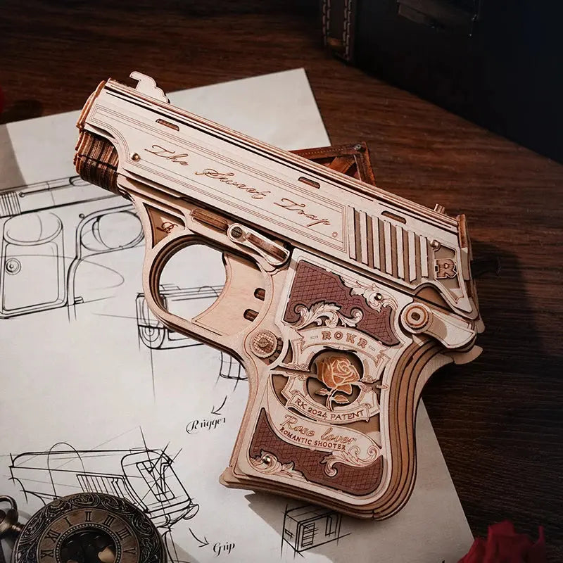 Wooden Gun Model Kit - Model to assemble