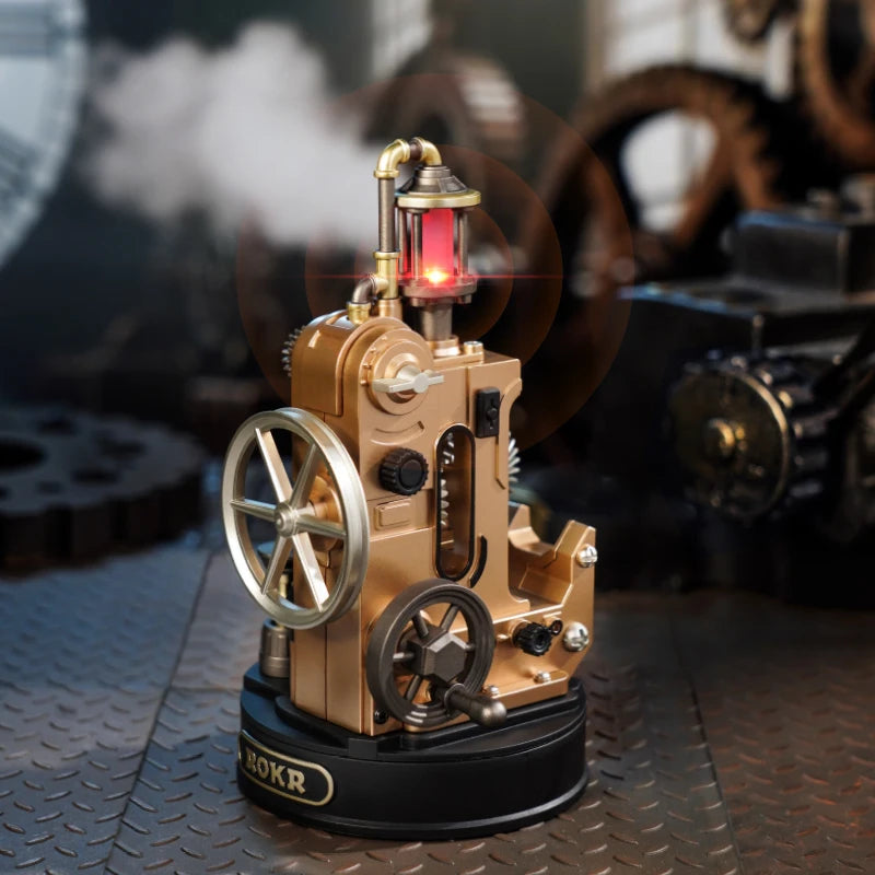 Leonardo Da Vinci's Helicopter Steampunk Mechanical Model with Moving Wing LED Unique - Model to assemble