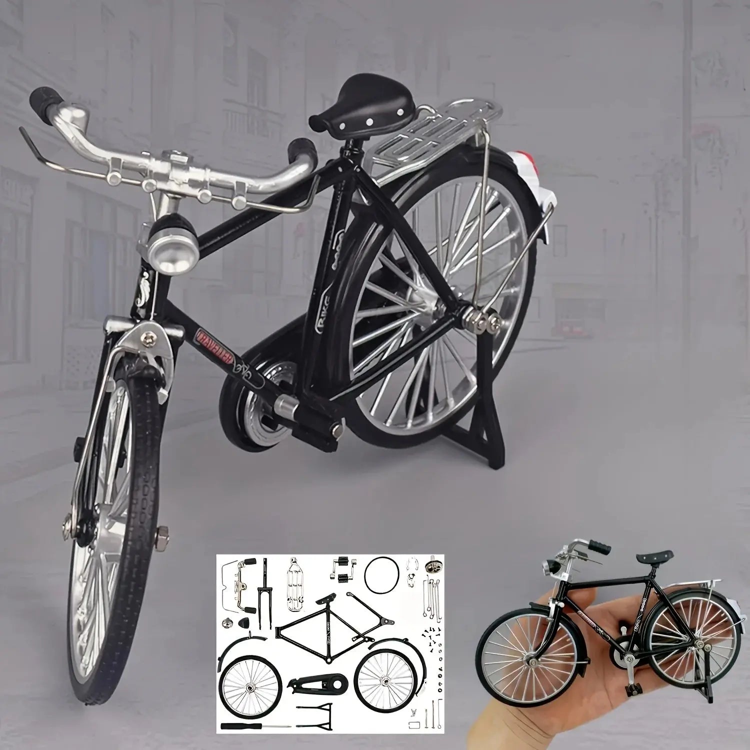 Retro Bicycle Metal Model Kit - Model to assemble