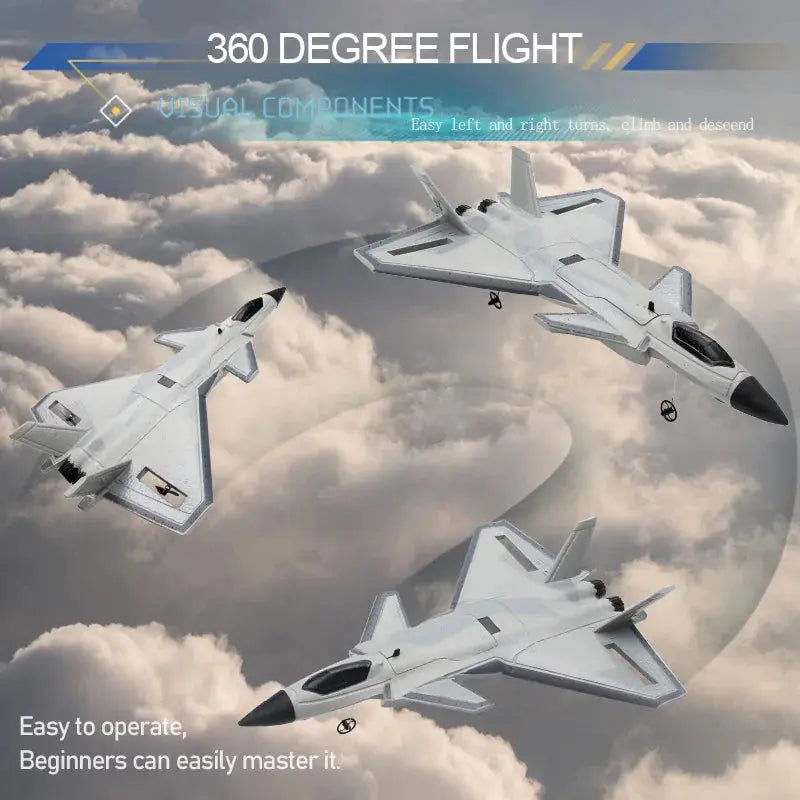 SU-35 RC Fighter Jet Foam Glider – 2.4G Remote Control Fixed Wing Airplane for Kids & Hobbyists - Model to assemble