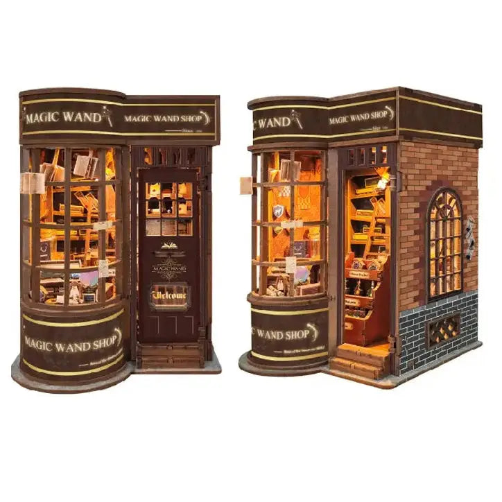 Retro Magic Wand Store Wooden DIY Book Nook