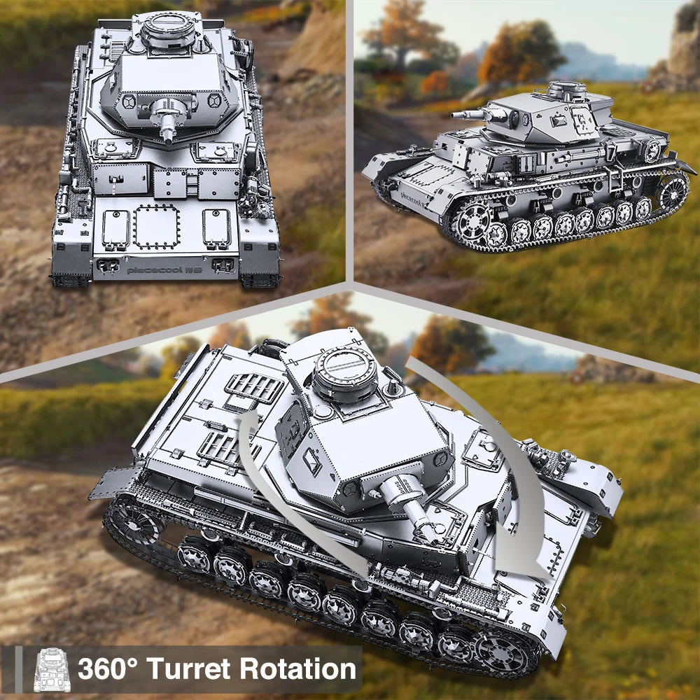 Piececool 3D Metal Puzzle T-34/76 Medium Tank Diy Jigsaw Toy for Adult Brain Teaser Assembly Model for Collection Model to assemble