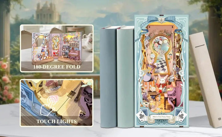 Princess Tea Party Diary Book Nook Shelf Insert - Model to assemble