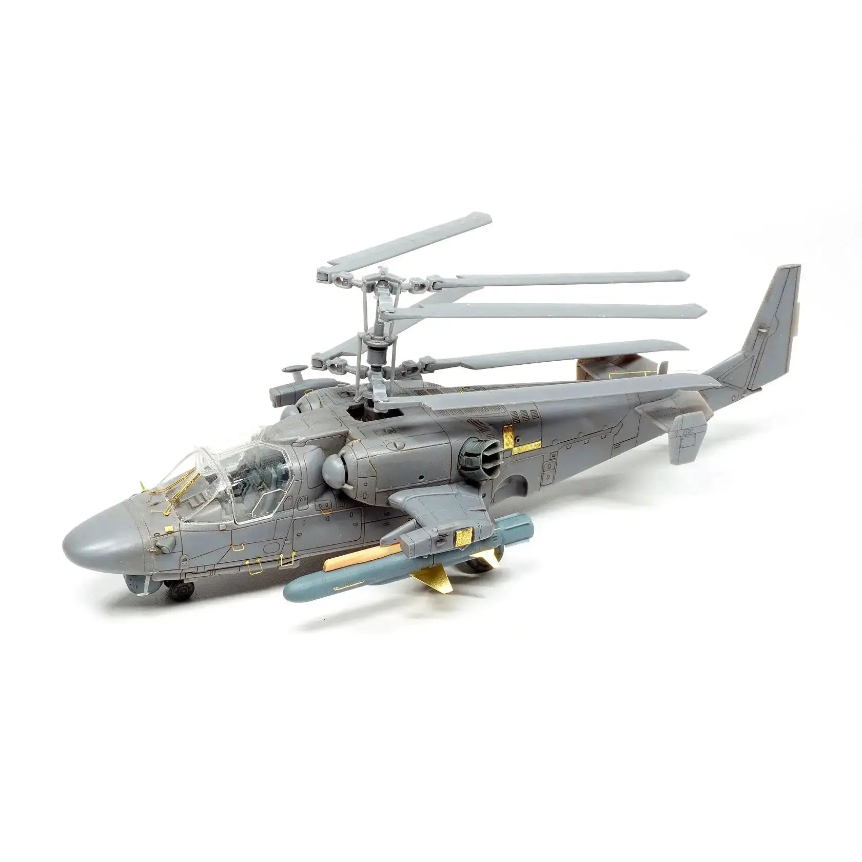KA-52K Carrier-Based Helicopter Model Kit 1/72 Scale – Russian Military Unassembled Collectible - Model to assemble